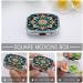 Vintage Mandala Flowers Pill Box | 2 Compartment Portable Pill Organizer - Metal Case for Pocket & Purse - Buy Online on GoSupps.com