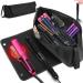 BABORUI Large Hair Tools Travel Bag Heat Resistant Hair Travel Bag for Curling Iron Flat Irons Straighteners Hanging Travel Hair Tools Bag with Heat Resistant Mat Hangable Handles (Pink) Black