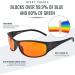 Blue Blocking Amber Glasses for Sleep | Orange-Tinted Night Vision Glasses | Relax & Improve Sleep Quality | 61-16-127mm - Buy Online on GoSupps.com