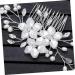 Beatifufu 1pc Bridal Hair Combs Floral Hair Comb Bridal Headpieces for Wedding Pearl Hair Pin Grey Lace Front Wigs Wedding Hair Comb Bridal Hair Pin Women Hair Combs Wedding Headpiece White - Buy Online on GoSupps.com
