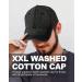 XXL Oversize Washed Denim Baseball Cap | Large Pigment Dyed Dad Hat for Big Heads | Low Profile Sports Cap | 23.5-25.5 Inches | XX-Large Black Gray - Buy Online on GoSupps.com