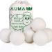 AUMA 6 Pack Wool Dryer Balls Organic XL Premium Reusable Natural Fabric Softener & 100% Organic for Laundry Dryer Sheets New Zealand Wool Better Alternative to Plastic Balls and Liquid Softener
