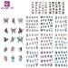KADS Nail Art Sticker Flower Transfer Sticker Beauty Nail Art Decal Decorations Tool Butterfly Feather 4 Sheets - Buy Online on GoSupps.com