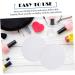 VILLCASE 10pcs Nail Polish Palette Silicone Makeup & Manicure Tray for Nail Art | Round White Nail Stand 9.5x9.5CM - Perfect for Professionals & DIY - Buy Online on GoSupps.com