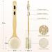 Dual-Sided Long Handle Shower Brush | Tukuos Back Scrubber with Soft and Stiff Bristles | Exfoliating Body Scrubber for Wet/Dry Bath - Buy Online on GoSupps.com