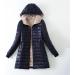 Hanxiulin Oversized Plush Jacket for Women | Warm Lined Fleece Winter Coat with Hood - Cuddly Comfort in Marine XL - Buy Online on GoSupps.com