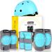 Ledivo Kids Adjustable Helmet & Protective Gear Set - Blue-2, Medium (8-14 yrs) | For Bike, Skateboard, Scooter, Rollerblading | Ages 3-14 | Boys & Girls - Buy Online on GoSupps.com