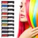 Lyydan 10 pieces hair color crest temporary hair color chalk kamm washable non -toxic hair chalk for children adult birthday party and cosplay