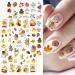 12 Sheets Fall Nail Art Stickers - 3D Autumn Leaves & Thanksgiving Designs for Women | Self-Adhesive Nail Decals & Accessories - Buy Online on GoSupps.com