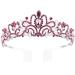 Makone Crystal Crowns and Tiaras with Comb Headband for Girl or Women Birthday Party Wedding Prom Bridal Christmas Valentine… (03 Pink)