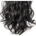 SILK-CO 17 Jet Black Curly Clip-In Hair Extensions - 100% Synthetic Hair, 8PCS Set for Full Head - Long Wavy Style - Buy Online on GoSupps.com