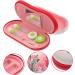 Buy JECOMPRIS Double-Lodged Glasses Case - Practical Contact Lens Holder with Tweezers Mirror and Solution | Stylish Red Design for Household Use - Shop Internationally! - Buy Online on GoSupps.com