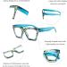 Hubeye Square Reading Glasses for Women - Spring Hinged Oprah Style +3.0 Diopter - 2 Pairs 2 Color Mixes - Shop Internationally - Buy Online on GoSupps.com