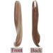 22" Claw On Ponytail Extensions Slightly Wavy Tails Clip In Hairpieces Long Curly Ponytail Synthetic For Women Ladies Light Brown & Ash Blonde - Buy Online on GoSupps.com
