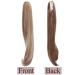 55cm Ponytail Extension | Heat-Resistant Clip-In Braid | Light Brown & Ash Blonde Micro-Wavy Hair - Buy Online on GoSupps.com