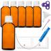 Handsunity 50ml-6Stk dropper insert Small amber glass bottle-pharmacy glass with white drop of dripping closure from brownlas set including 18 aids 50ml-6 pieces white cap