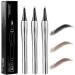 3 Pcs Cooklesa Eyebrow Natural Waterproof Eyebrow Pen with Microfine Tip 2-in-1 Dual-Ended Microblading Eyebrow Pen Two-Pronged Eyebrow Pencil (3 Colors)