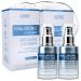 AZURE Hyaluronic & Collagen Anti Aging Eye Serum - Moisturizing Replenishing & De-Puffing | Reduces Wrinkles Fine Lines & Under Eye Bags | Locks In Moisture Hydrating Skin | - Pack of 2 1 Fl Oz (Pack of 2) Hyaluronic Acid