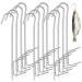 Terrain cheating hooks 12 pieces of incense hook stainless steel incense hook H-shape 21cm silver professional to hang up smoked fish meat sausage etc silver