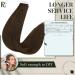 Runature Real Hair Extensions Tape - 25cm Brown Short Hair 20 Pieces Invisible Tape-in Human Hair #4 30g - Buy Online on GoSupps.com