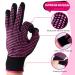 Teenitor Heat Resistant Gloves with Silicone Bumps - Professional Mitts for Hair Styling - Universal Fit Size - Rose Red - Buy Online on GoSupps.com