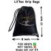 LIL'FOX Drawstring Gymnastics Small Grip Bag | Lightweight 26x20cm Bag for Personal Equipment | Shiny Foil Rhinestones Black/Gold - Buy Online on GoSupps.com