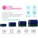 CASA COPENHAGEN 550 GSM 12x12 Inches Washcloths Towels Set of 24 - Super Soft Egyptian Cotton Towels for Bathroom & Kitchen in Wimbledon Blue and Green - Buy Online on GoSupps.com