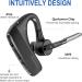 CONAMBO Bluetooth Headset V5.1 - 16 Hrs HD Talktime, CVC8.0, Dual Mic Noise Cancelling Hands-Free Earpiece for Cell Phone - iPhone & Android Compatible - Ideal for Driving, Business & Office Use - Buy Online on GoSupps.com