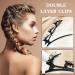 4PCS Crystal Stone Braided Hair Clips - Sparkling Duckbill Clip for Women/Girls with 3 Small Clips | Four-Leaf Clover Hairpin | B-Mixed - Buy Online on GoSupps.com