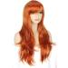 YEESHEDO Women's Long Wavy Curly Ginger Cosplay Wig 28 - Heat Resistant Synthetic Hair for Party, Anime, Halloween - Includes Bangs - Buy Online on GoSupps.com
