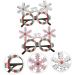 HOMSFOU 2 Pcs New Year Decoration Glasses Christmas Party Sunglasses Xmas Party Favors 2022 Novelty Eyewear Xmas Snowflake Eyeglass Snowflake Eyewear Plastic Cosplay Accessories Child - Buy Online on GoSupps.com