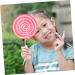 Warmhm 5pcs Candy Lollipops Crafts Pendant Boys Artificial Lollipop Giant Fake Lollipops Handmade Fruit Flavored Lollipops Swirl Lollipops Baby Items Wooden Rainbow Candy Manual Toddler Pinkx5pcs 14*1CMx5pcs - Buy Online on GoSupps.com
