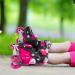 New Bounce 2-in-1 Roller Skates for Little Kids EU 28-31 US Kids Junior 8-11, Pink - Converts from Tri-Wheel to Inline Skates - Rollerskates for Beginners - Buy Online on GoSupps.com