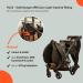 Buy RL24 Sintlelic Car Irhcarry Light - Foldable Saddle Holder with Bridle Holder & Railing Wheels | Lightweight Resilient Removable Basket | Black Stable Accessories | International Shipping - Buy Online on GoSupps.com
