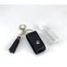 Gold Blue PU Leather Hand Sanitizer Holder Keychain - Portable 1 oz Refillable Travel Bottle - Buy Online on GoSupps.com