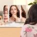 FASCINATE Trifold Vanity Mirror with Lights - 21 LED Touch Dimming, 2X/3X Magnification, Dual Power - White Lighted Makeup Mirror for Beauty Table - Buy Online on GoSupps.com