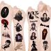 20 Sheets Wednesday Temporary Tattoos Party Favors Wednesday Themed Birthday Party Supplies Decorations for Horror & Fantasy Dark Wednesday Family Series Fan Gifts