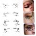 BIUDECO 4 Pairs Halloween Temporary Eyeliner Stickers Black Stickers Temporary Eye Makeup Decals - Buy Online on GoSupps.com