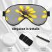 SSIMOO Yellow Gray Flower Soft Sleep Eye Mask | Breathable Female Eye Patch for Travel & Relaxation | Comfortable Black Design - Buy Online on GoSupps.com