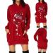 Shop Hanxiulin Women's Christmas Elk Sweatshirt Dress - Oversized Long-Sleeved Hoodie | Festive Red Christmas Apparel - Buy Online on GoSupps.com