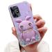 Tivenfezk Nadoli for Oppo Realme C53 Hase Hidden Stand Shell caricature glitter rabbits stand Soft silicone bling cell phone case transparent protective cover Oppo realme c53 purple