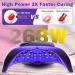 268W UV LED Nail Dryer for Gel Polish | 57 Dual Light Beads, 4 Timer Settings, Auto Sensor - Buy Online on GoSupps.com
