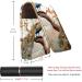 Buy Leather Lipstick Case with Mirror - Mini Lip Gloss Organizer | Forest Tree Couple Peacock Design - Buy Online on GoSupps.com