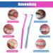 Compact Space Brush Set - 2 Pack Annhua Tuft Toothbrushes for Braces & Interdental Cleaning (Blue & Pink) - Ideal for Orthodontics - Buy Online on GoSupps.com