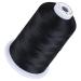 Simthread Embroidery Thread 5500 Yards Black 900, 40wt 100% Polyester for Brother, Babylock, Janome, Singer, Pfaff, Husqvarna, Bernina Machine Black900