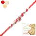 Ghasitaram Gifts Rakhi for Brother Rakhis Online - 8983 Diamond Rakhi with 400 GMS of Soan Papdi