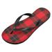 Buy Mnsruu Black and Red Checked Christmas Flip-Flops | XXL Multi-Colored Sandals for Home Hotel Spa & Travel - Unisex Comfort - Buy Online on GoSupps.com