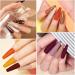 Yueshop 10PCS UV Gel Nail Polishes Set - Nude Pink Beige Brown Orange Varnish Kit for Nail Art Design - Soak Off LED Lamp Gel Polish Set Beauty Girl Birthday Gift - Buy Online on GoSupps.com
