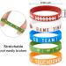 Football Silicone Bracelet Set - 70 Motivational Rubber Wristbands for Sport & Football Themed Events - Pink - Buy Online on GoSupps.com