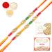 Ghasitaram Gifts Rakhi for Brother Rakhis Online - Set of 2 - R-2109 Rakhi Thread with 200 GMS of Kaju katli and 200 GMS of Soan Papdi 2 Rakhi with 200 GMS of Kaju katli and Soan Papdi